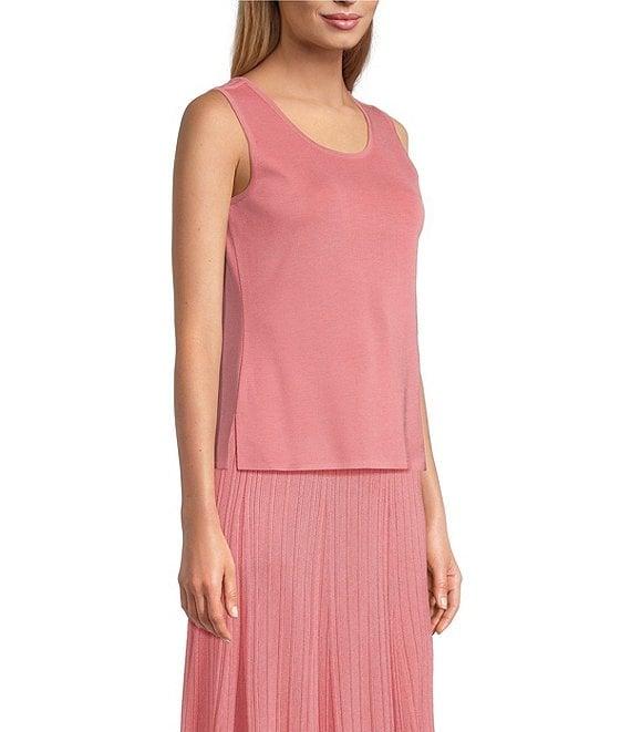 MISOOK Knit Double Scoop Neck Sleeveless Tank Product Image