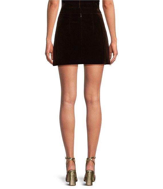 Muse by Marchesa Oakly Woven Velvet High Rise Coordinating Pencil Mini Skirt Product Image