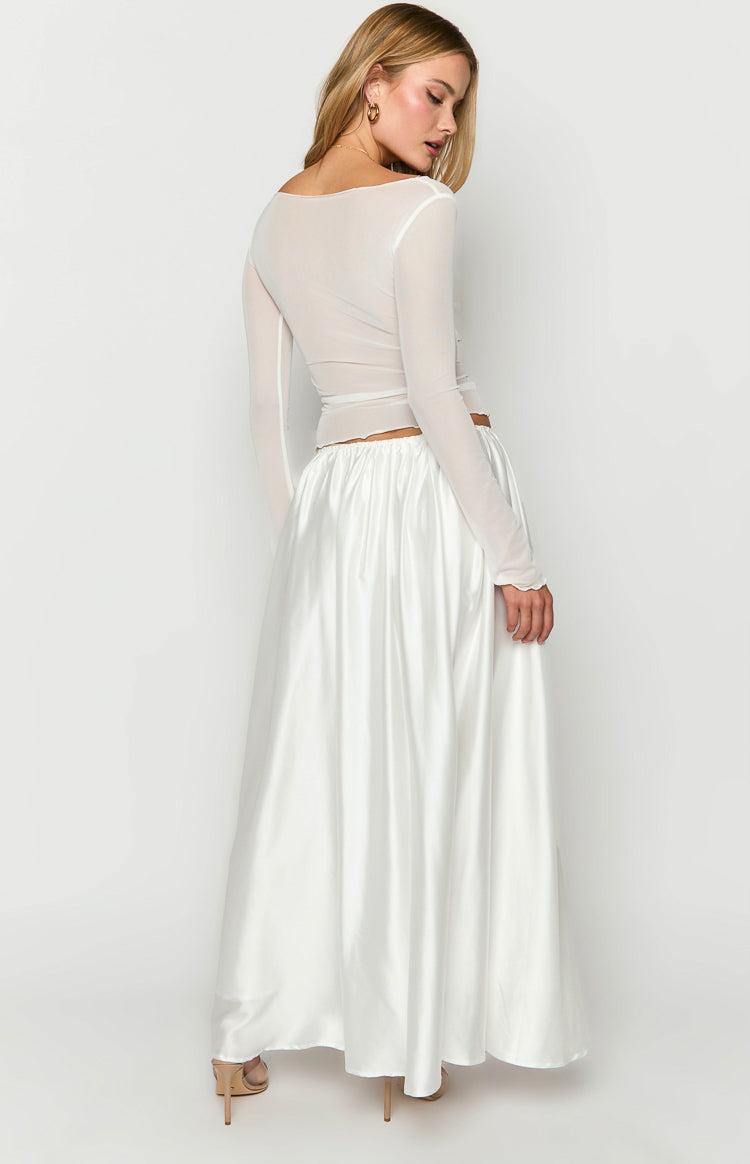 Clementine White Maxi Skirt Product Image