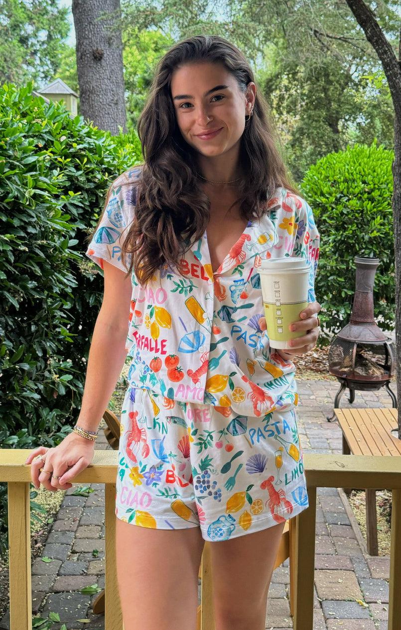 Sunday Morning PJ Set ~ Italian Picnic Jersey Product Image