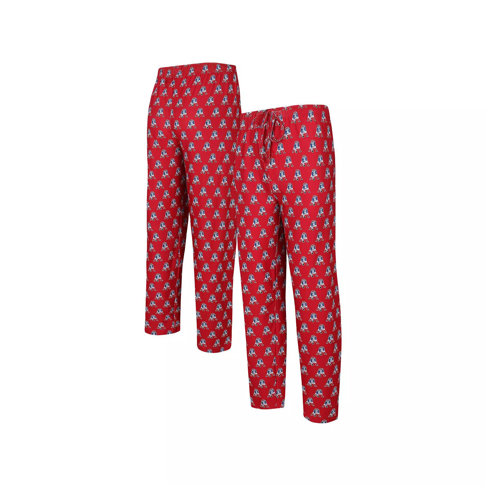 Men's Concepts Sport  Red New England Patriots Gauge Throwback Allover Print Knit Pants, Size: Large Product Image