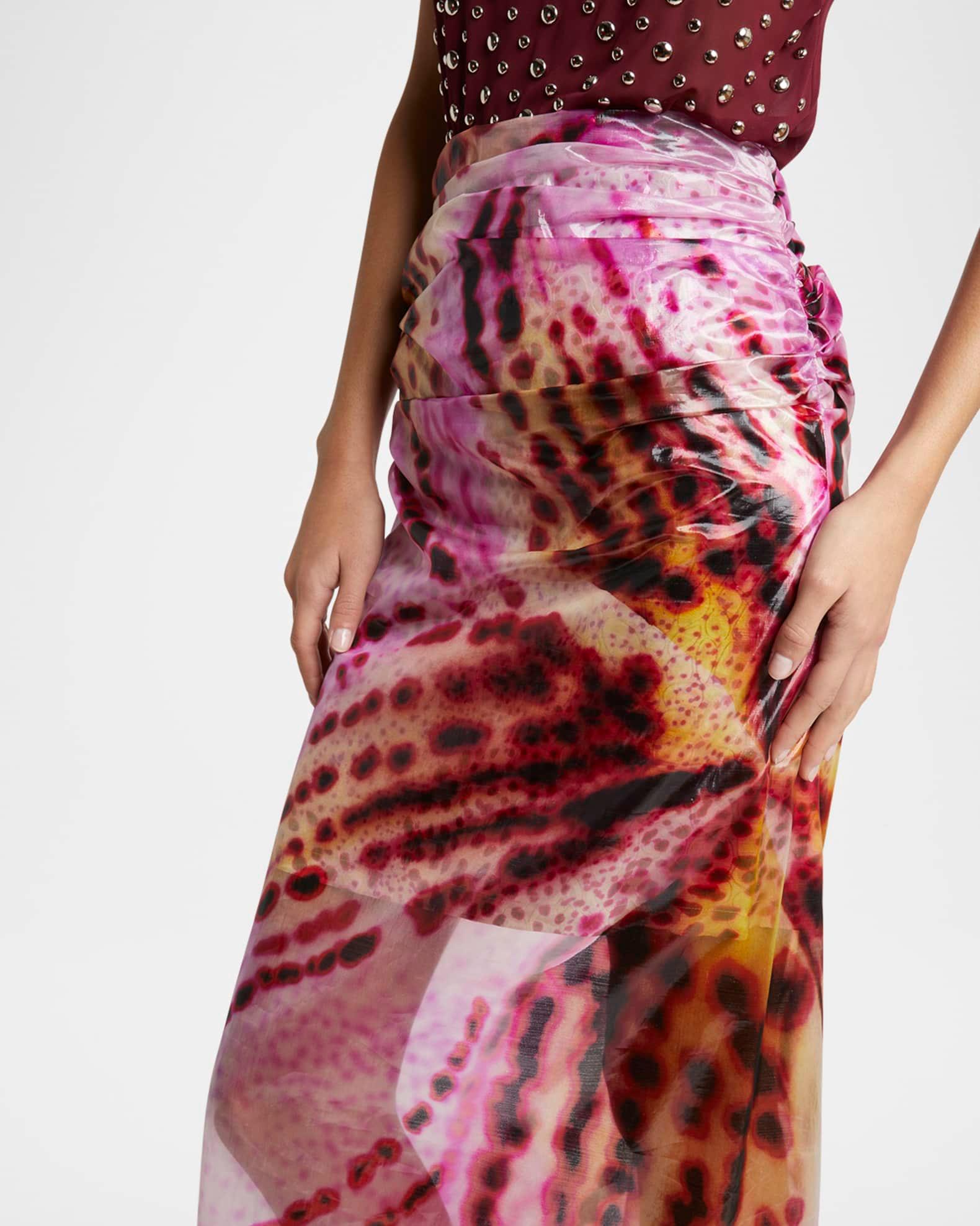 Sami Printed Drape Midi Skirt Product Image