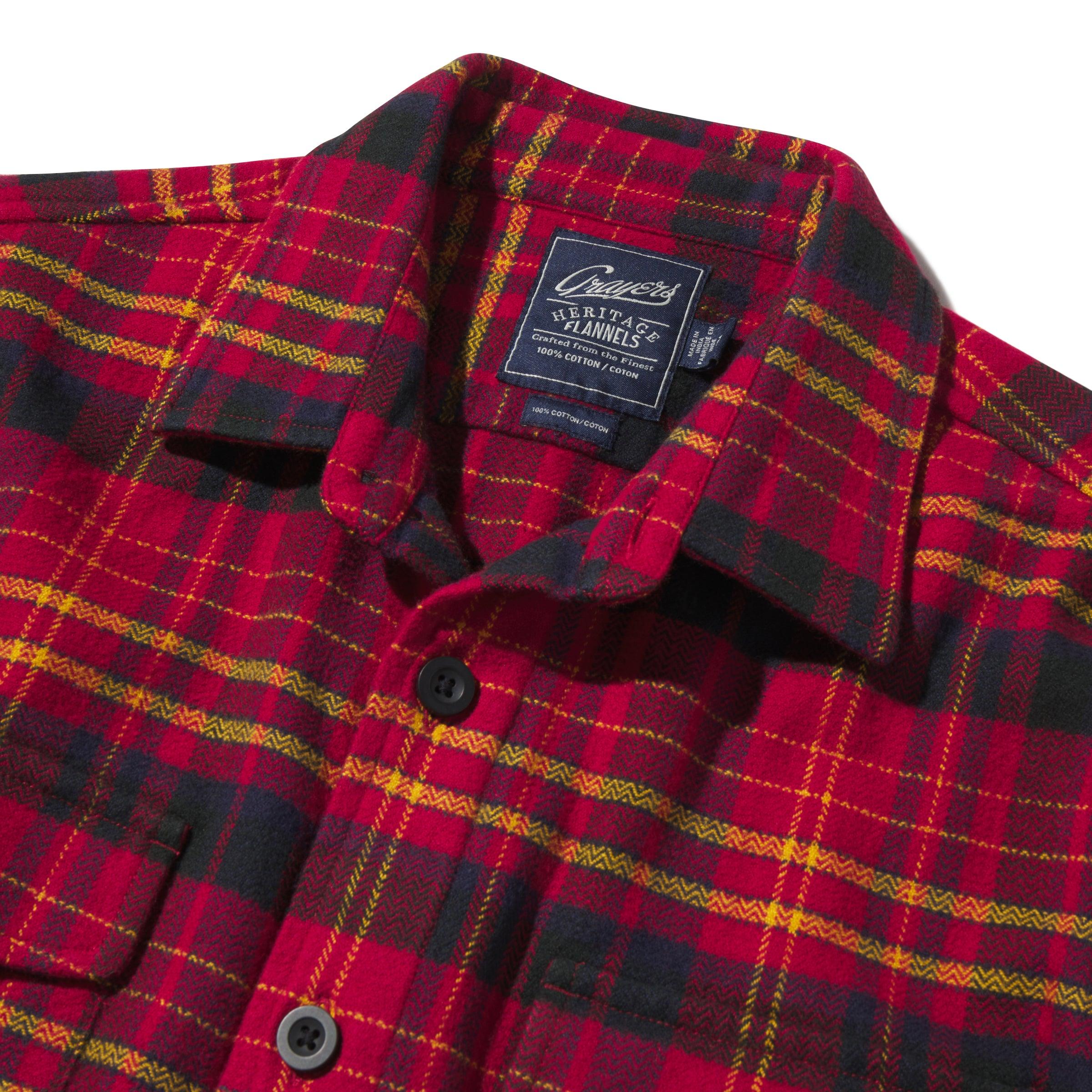 Herringbone Heritage Flannel - Red Navy Gold Product Image