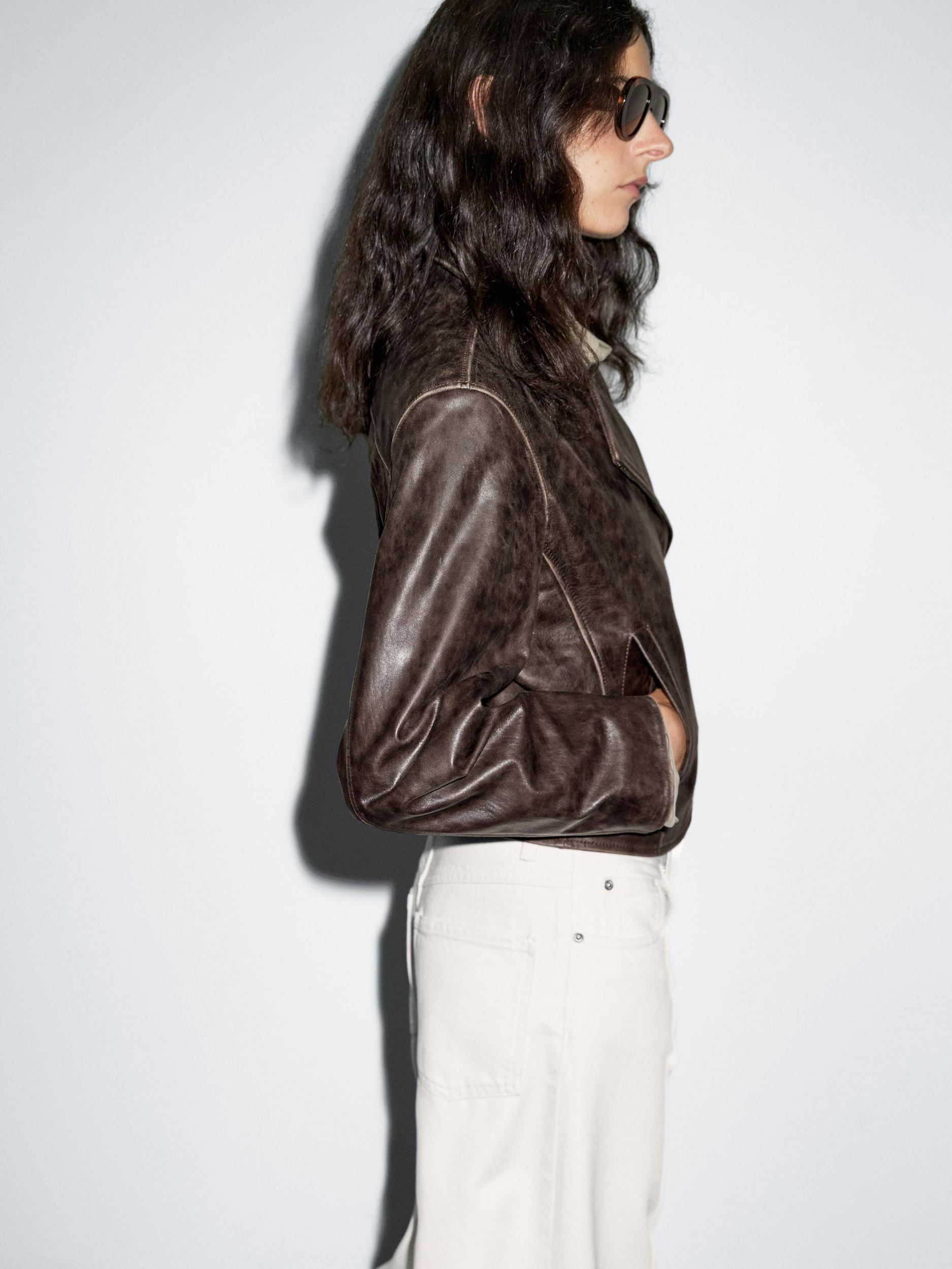 Nappa leather biker jacket Product Image