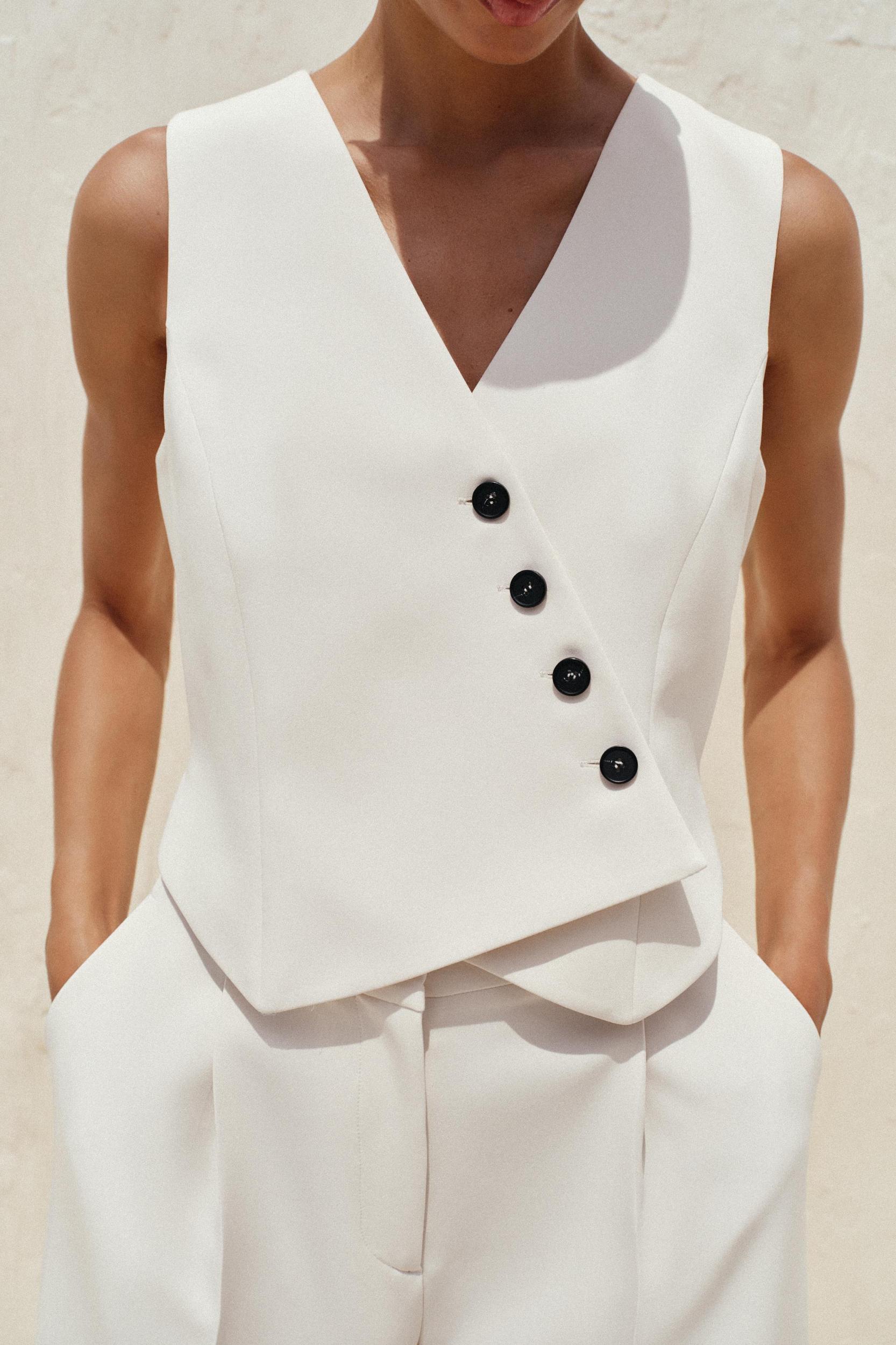 WIDE LEG VEST JUMPSUIT Product Image