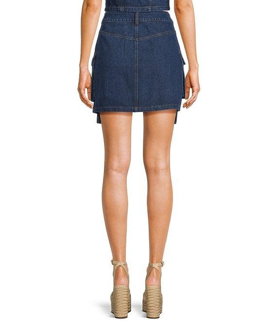 C&V Chelsea & Violet Coordinating Denim Cargo Skirt Product Image