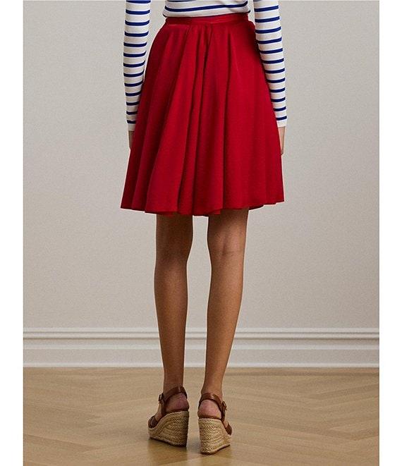 Lauren Ralph Lauren Sand Washed Satin Twelve Panel A-Line Skirt Product Image