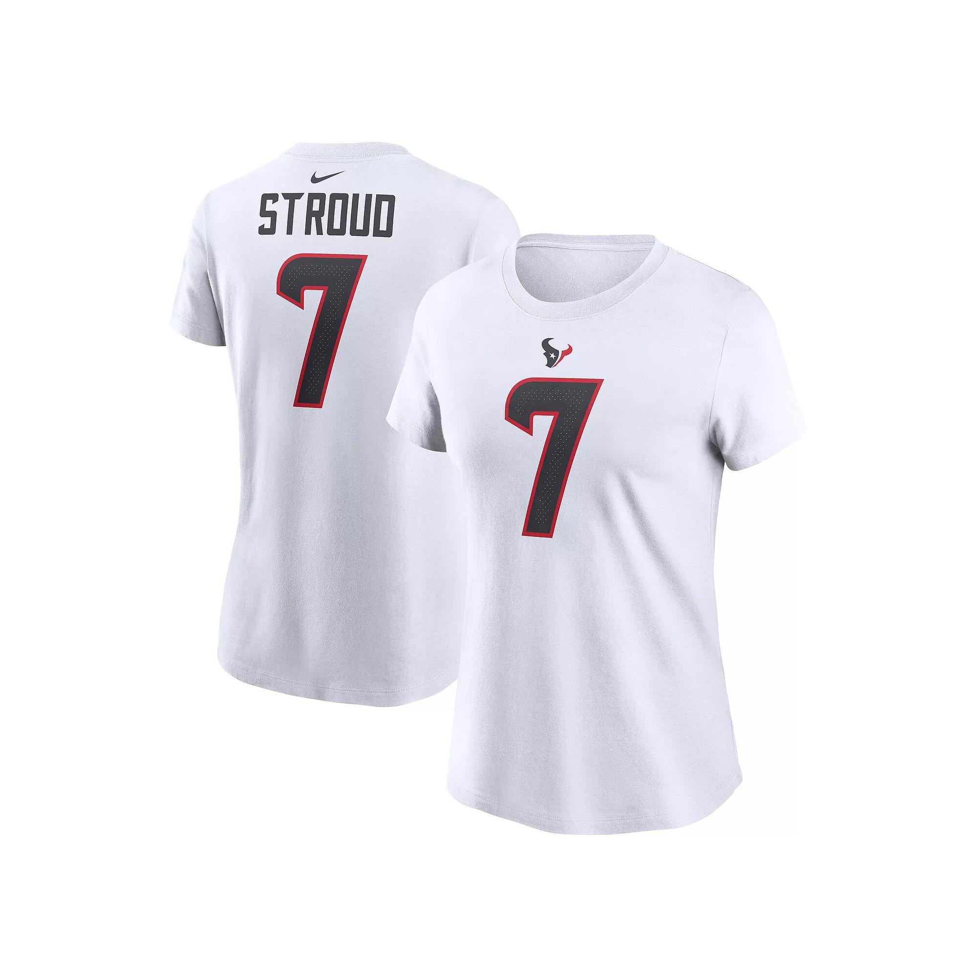 Women's Nike C.J. Stroud White Houston Texans Player Name & Number T-Shirt,  Product Image