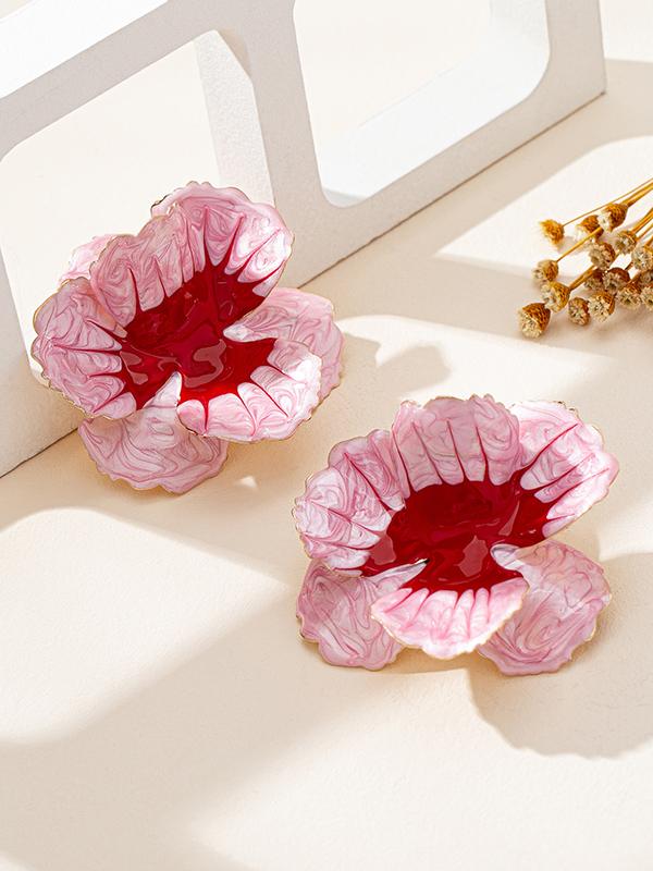 Flower Shape Geometric Earrings Accessories Product Image