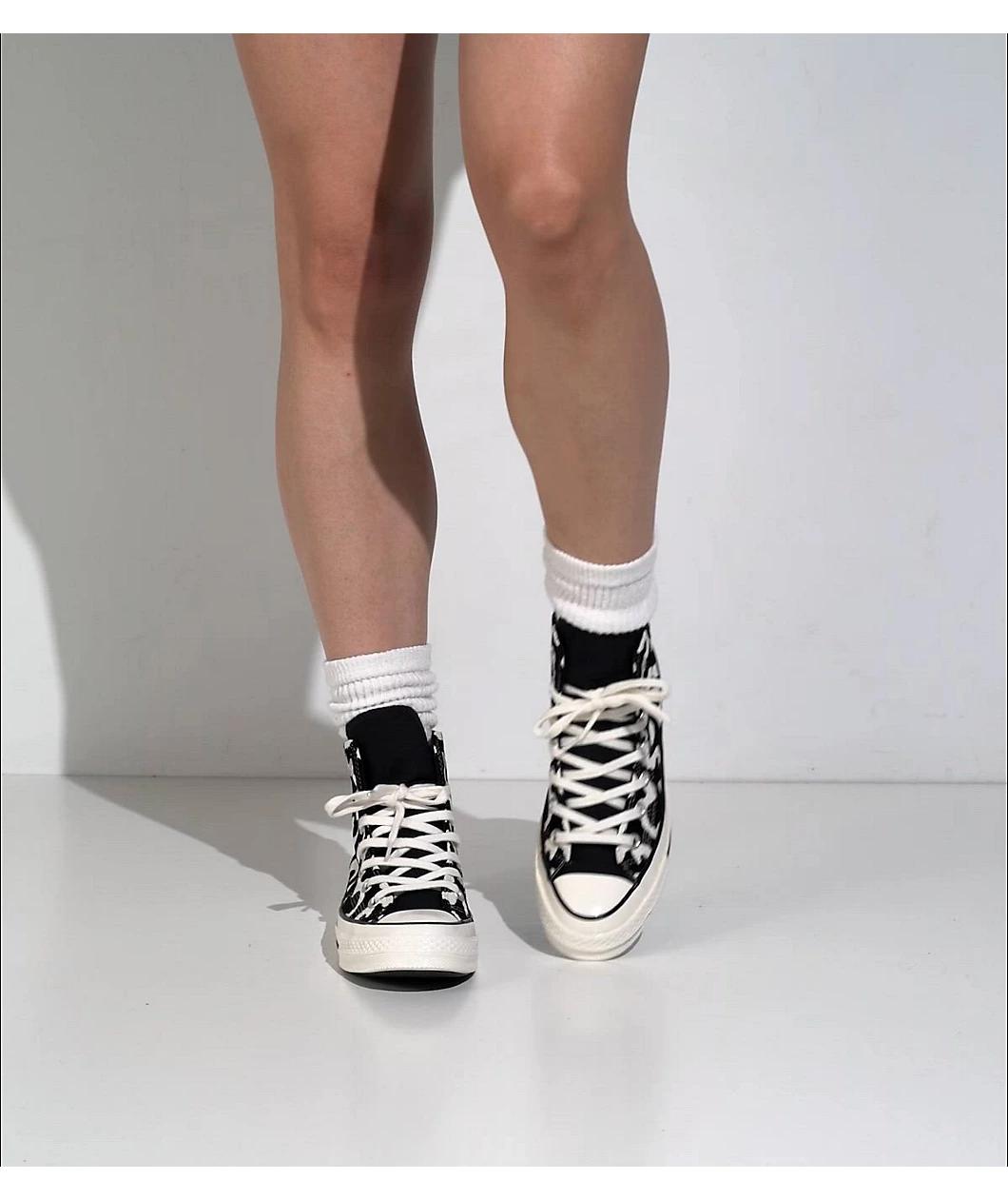 Converse Chuck 70 Lavish Leopard Black & Egret High Top Shoes Product Image