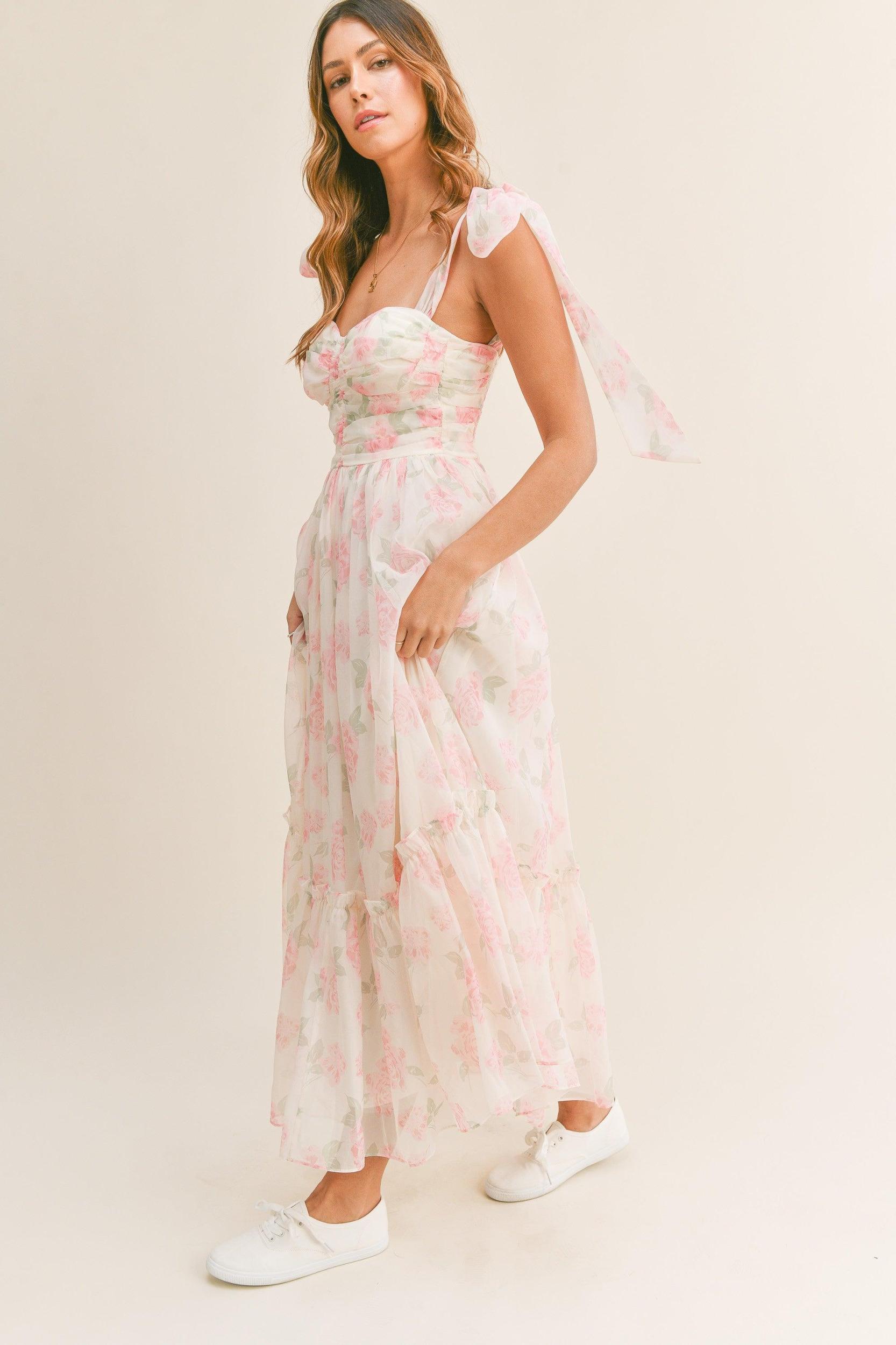 FINAL SALE Casey Floral Maxi Dress | Pink Product Image