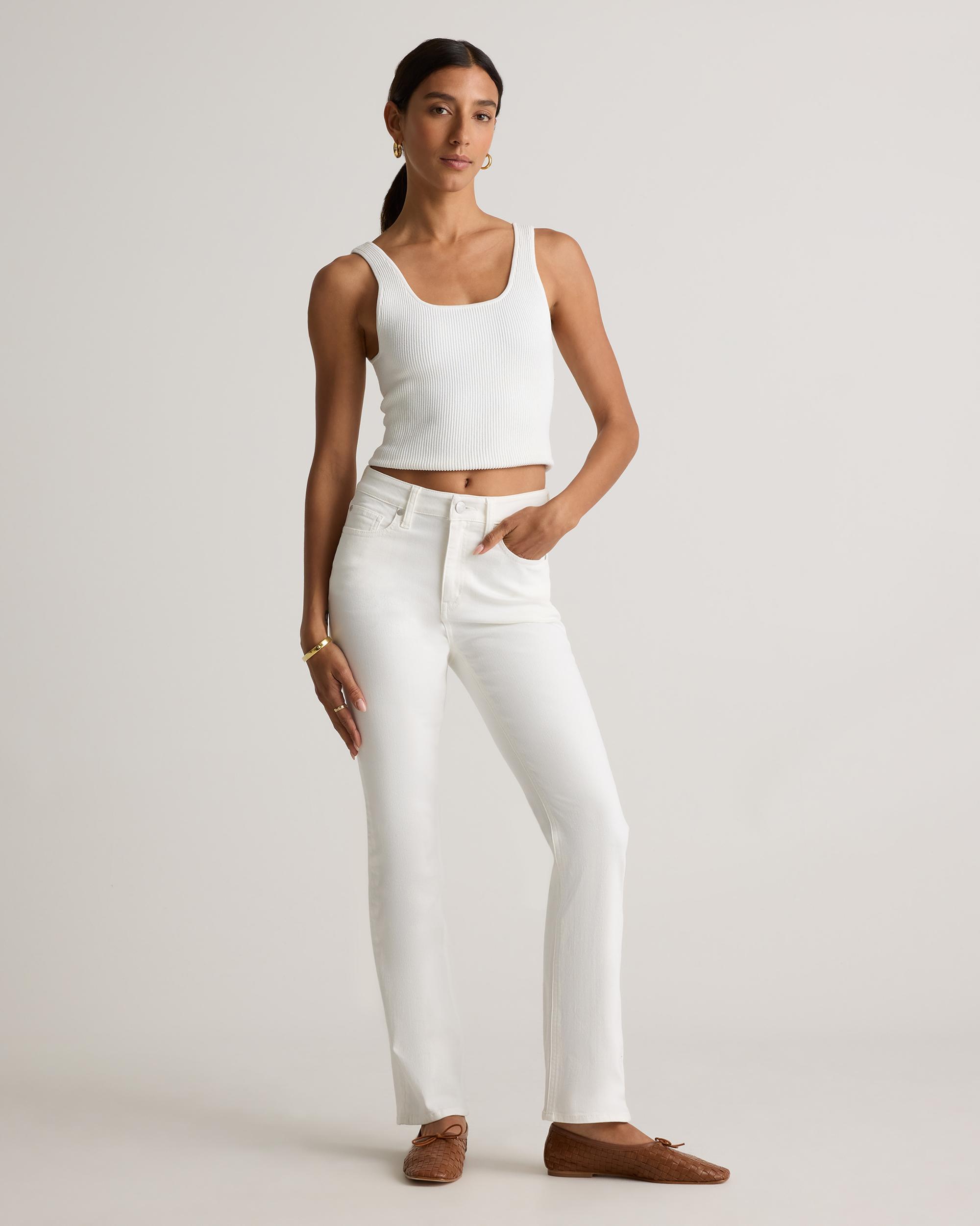 Quince | Women's Bella Stretch Kick Flare Jeans Organic Cotton Product Image