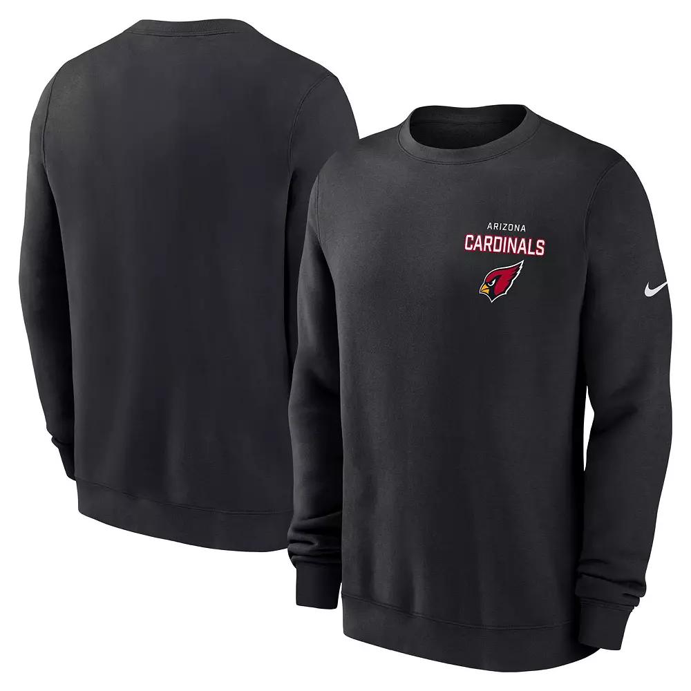 Men's Nike Black Arizona Cardinals Primetime Club Fleece Pullover Sweatshirt,  Product Image
