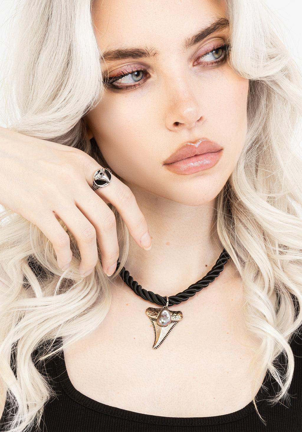 Shark Tooth Rope Necklace Product Image