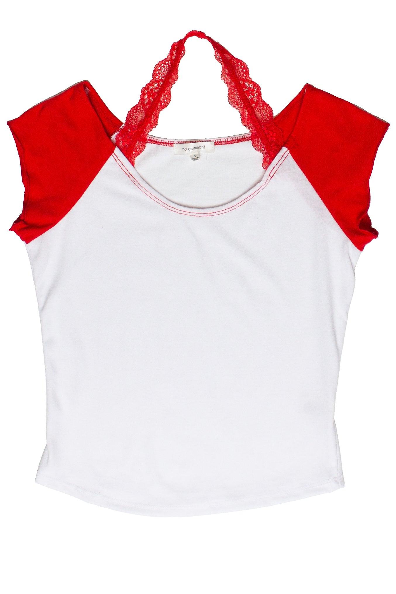 Lace Halter Raglan Tee Product Image