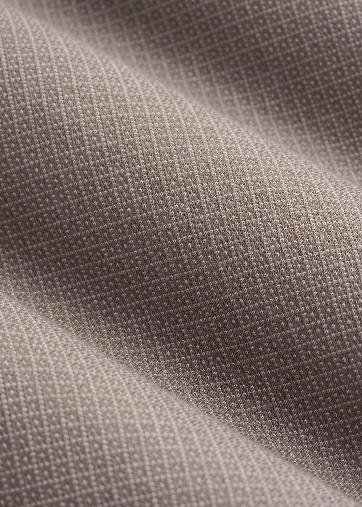 Embossed Geo Zip Collar Polo Shirt for Tall Men in Portobello Male Product Image