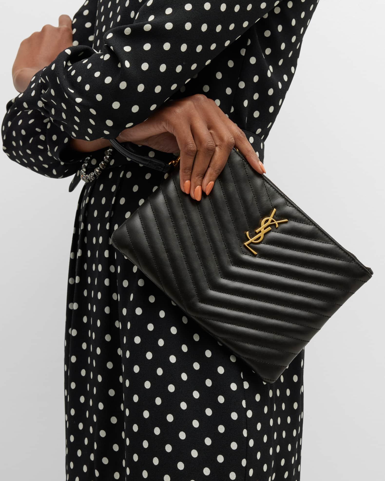 YSL Monogram Small Pouch in Smooth Leather Product Image