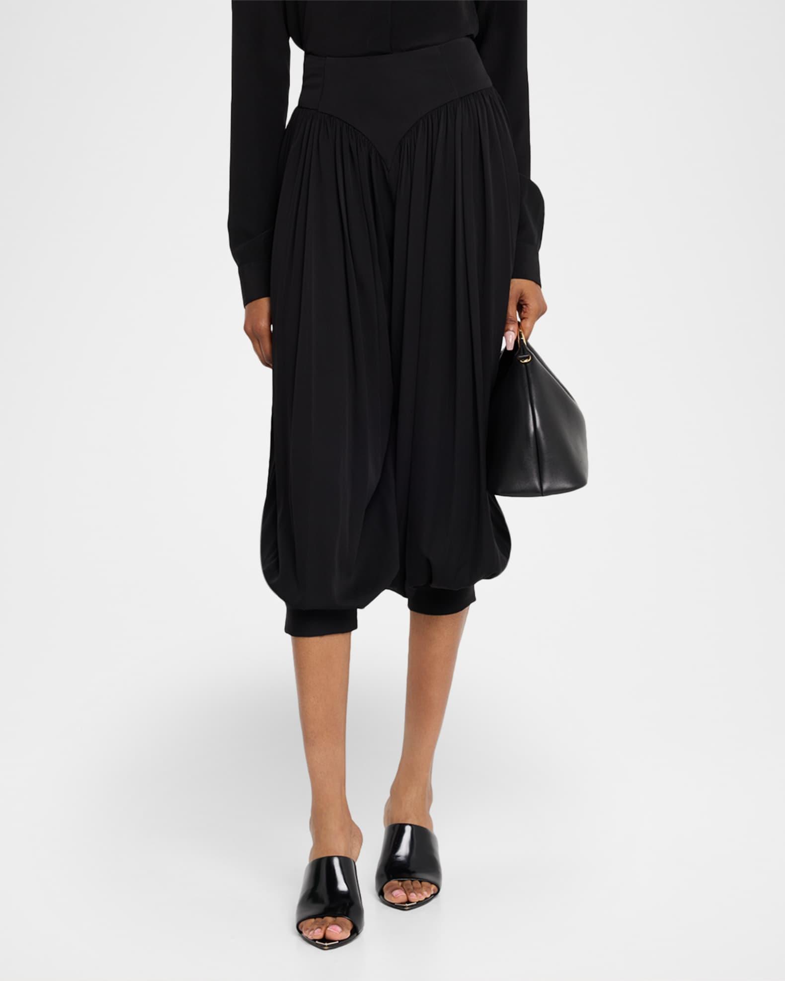 High-Rise Balloon-Leg Crop Bloomer Pants Product Image