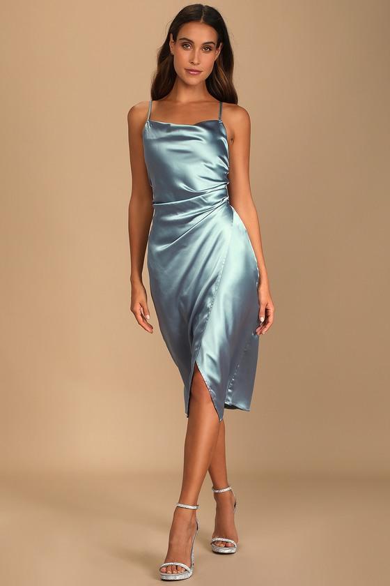 Hollywood Woman Satin Midi Dress Product Image