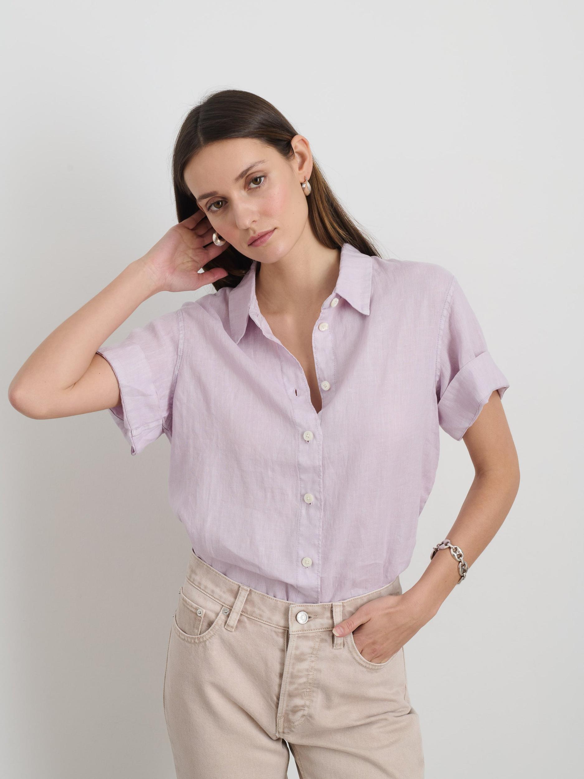 Maddie Shirt In Linen Product Image