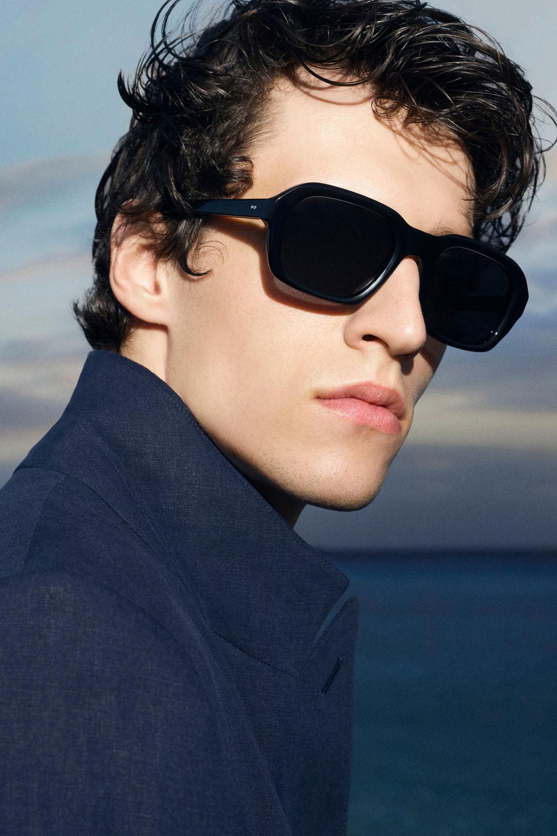 SQUARE-FRAME AVIATOR SUNGLASSES Product Image