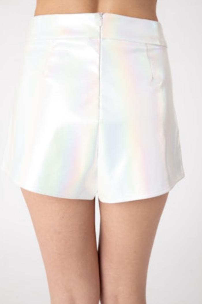 Faux Leather Pleated Skort Product Image