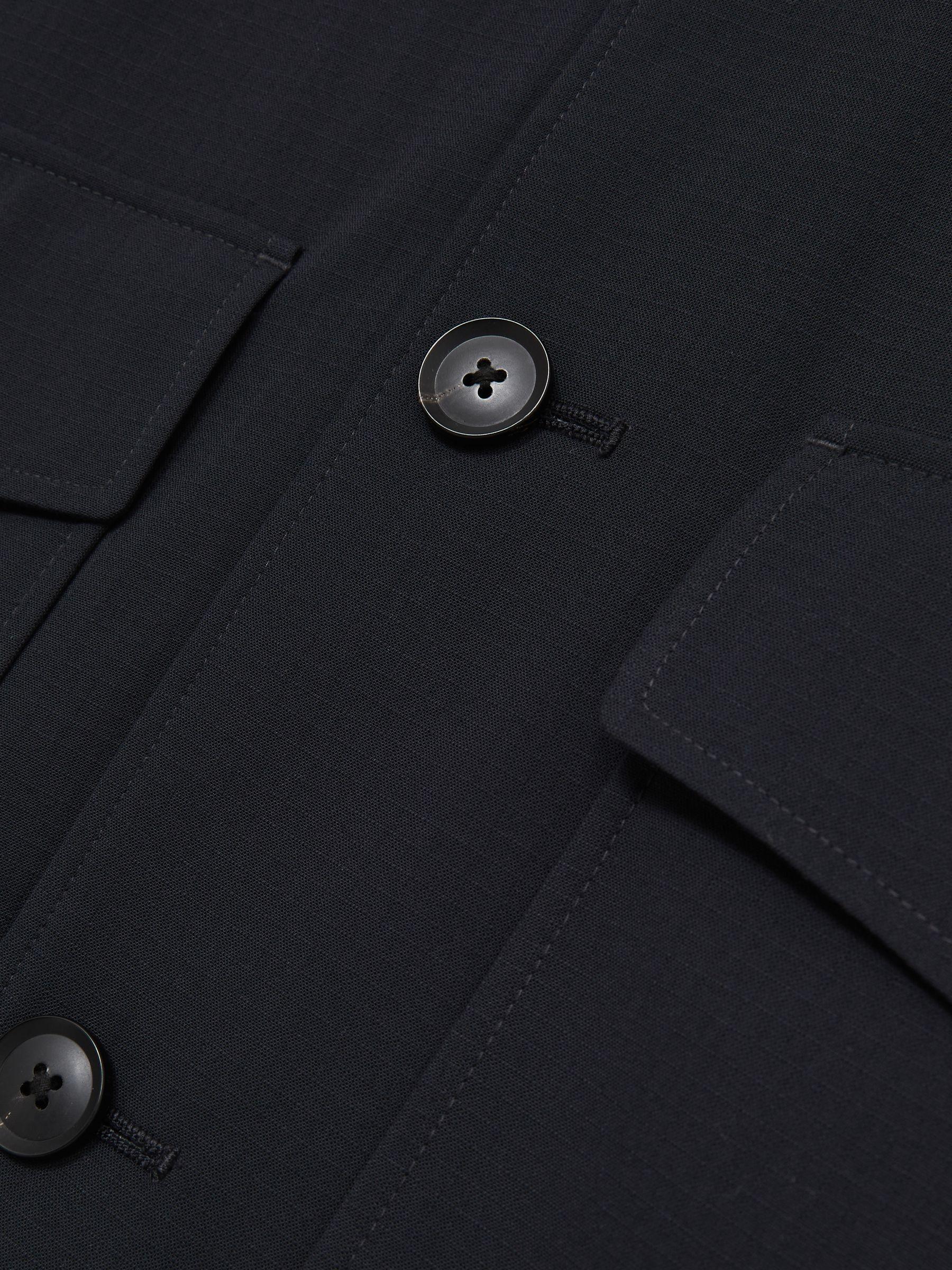 Textured Blouson Jacket in Navy Product Image