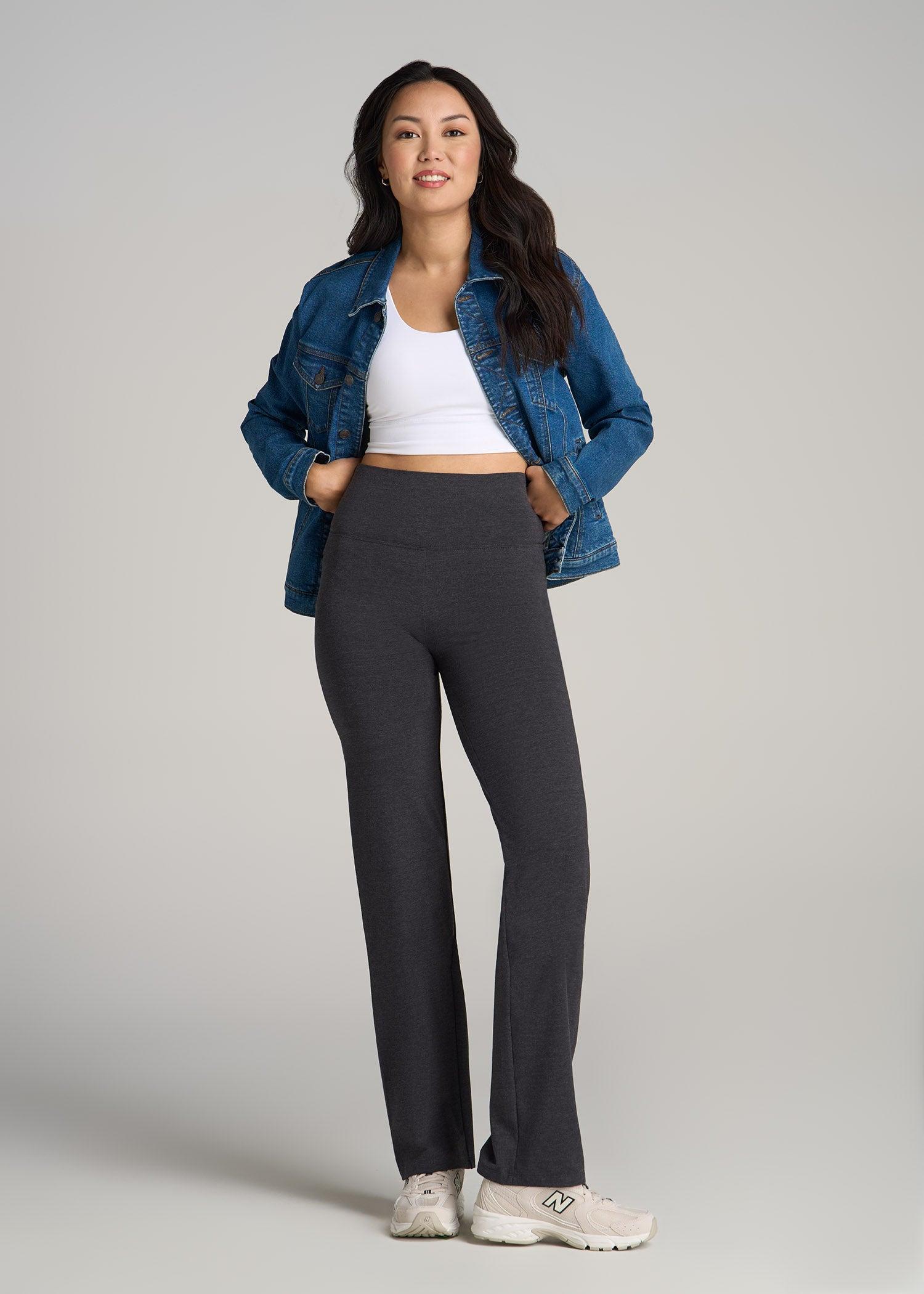 Women's Straight Leg Cotton Legging in Shadow Grey Mix Female Product Image