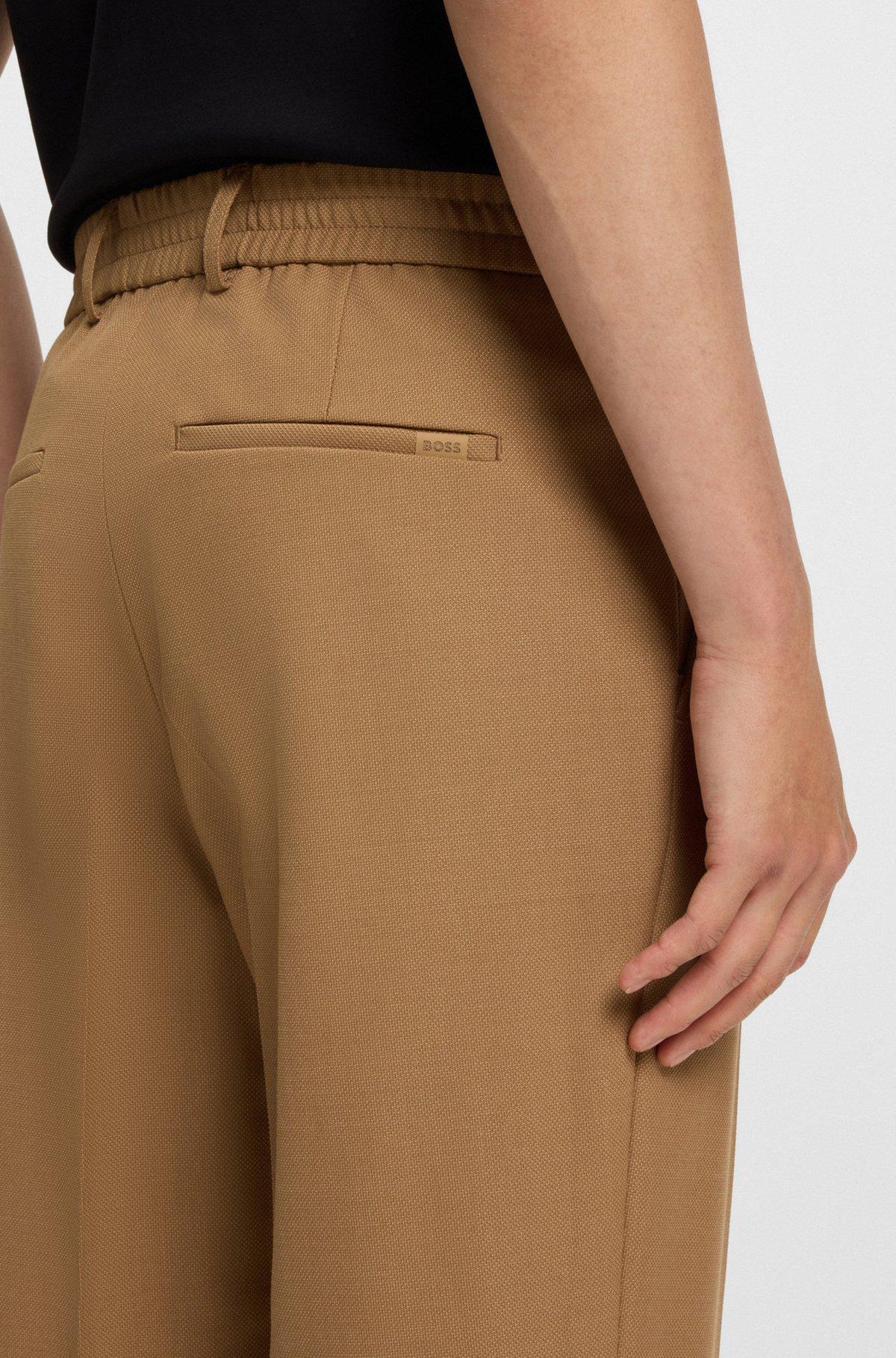 Tapered-fit trousers in machine-washable stretch fabric Product Image