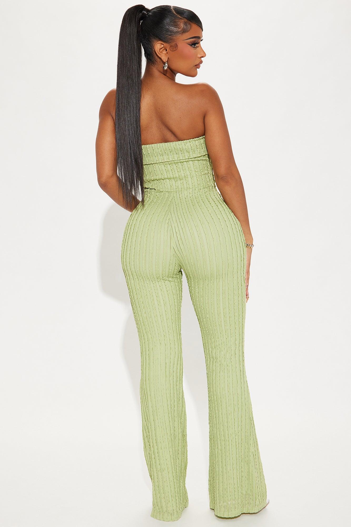 Lover Of Brunch Jumpsuit  - Sage Product Image