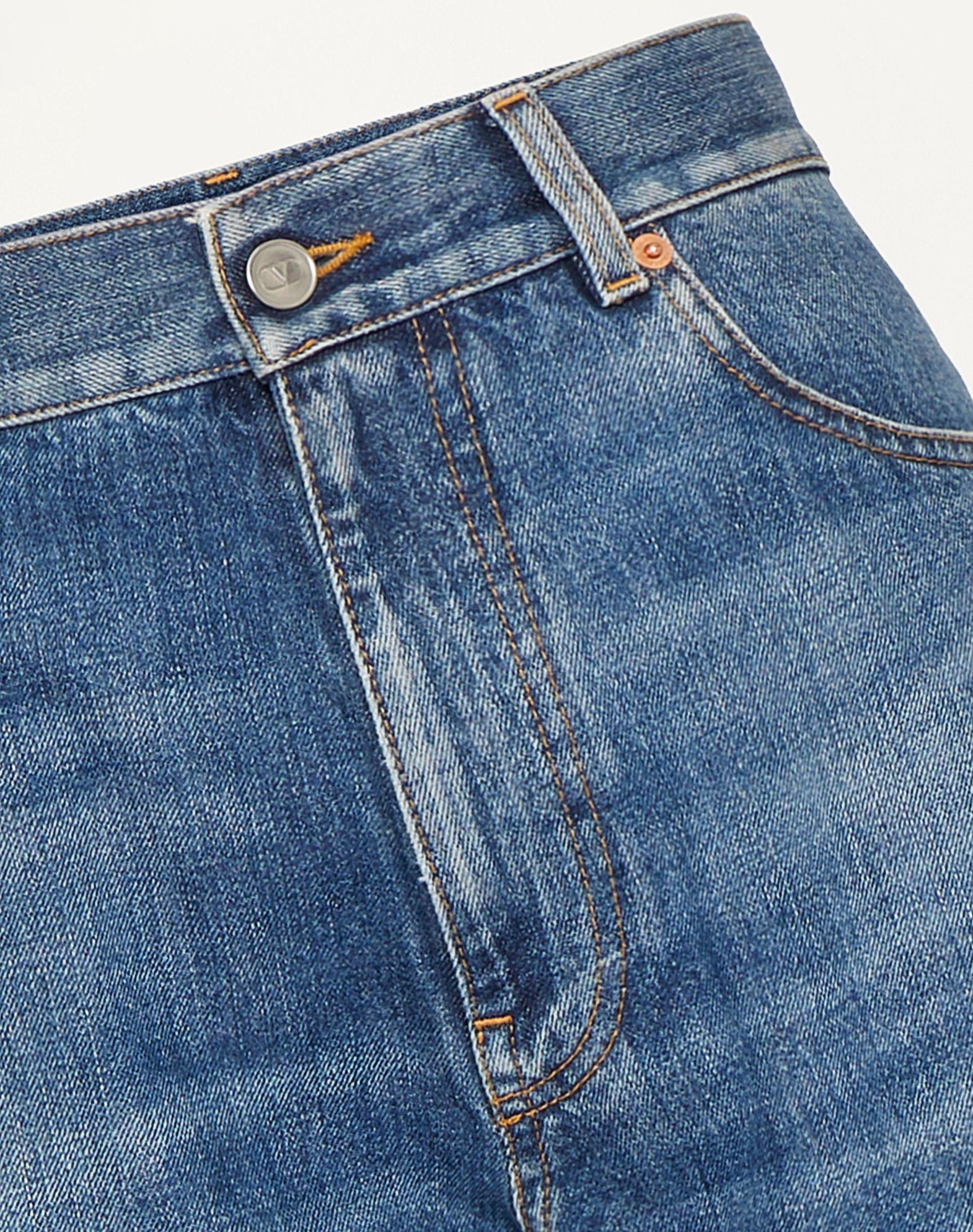 Medium Blue Denim Pants  Product Image