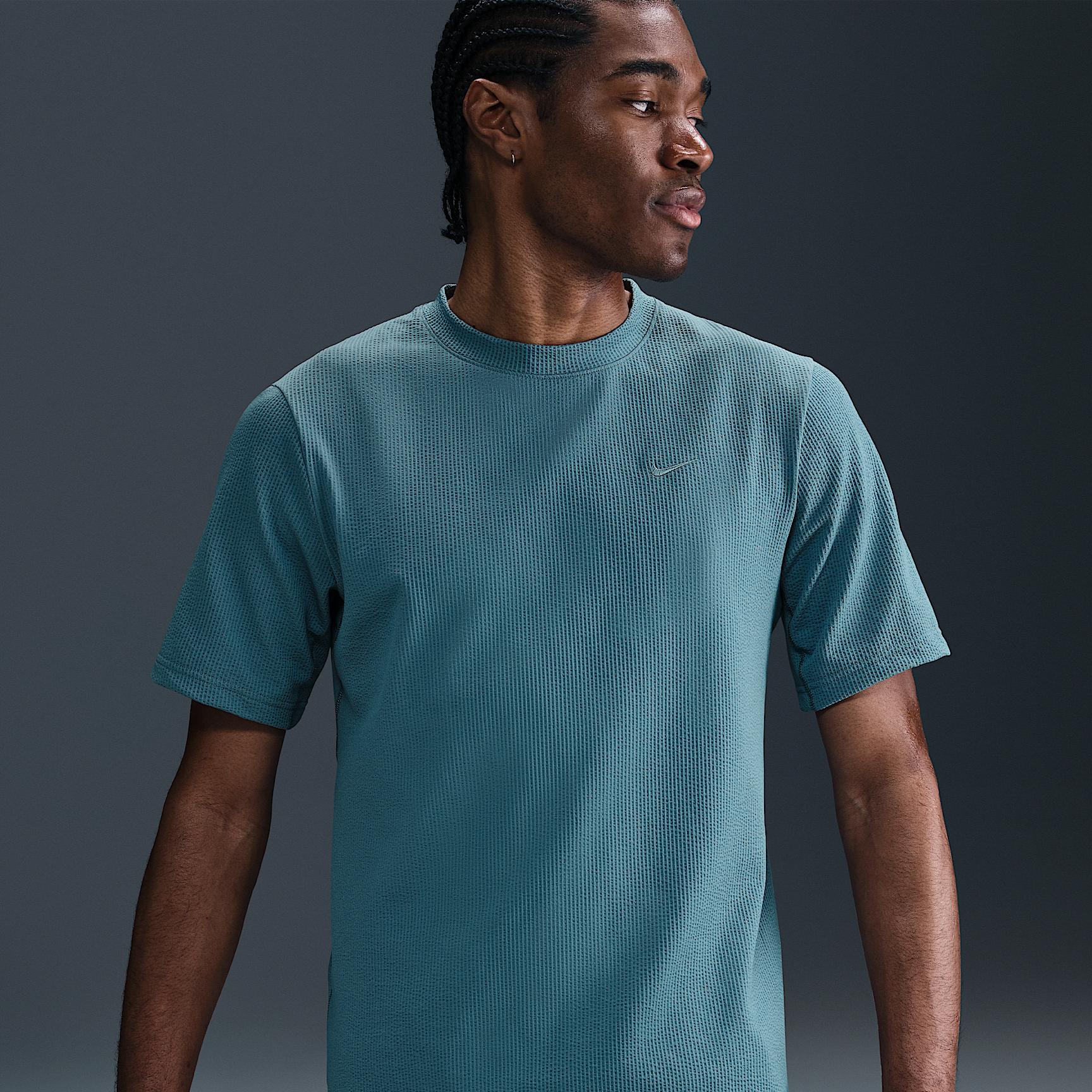 Nike Mens Primary Dri-FIT Seersucker Short-Sleeve Versatile Top | HJ4043-006 Product Image