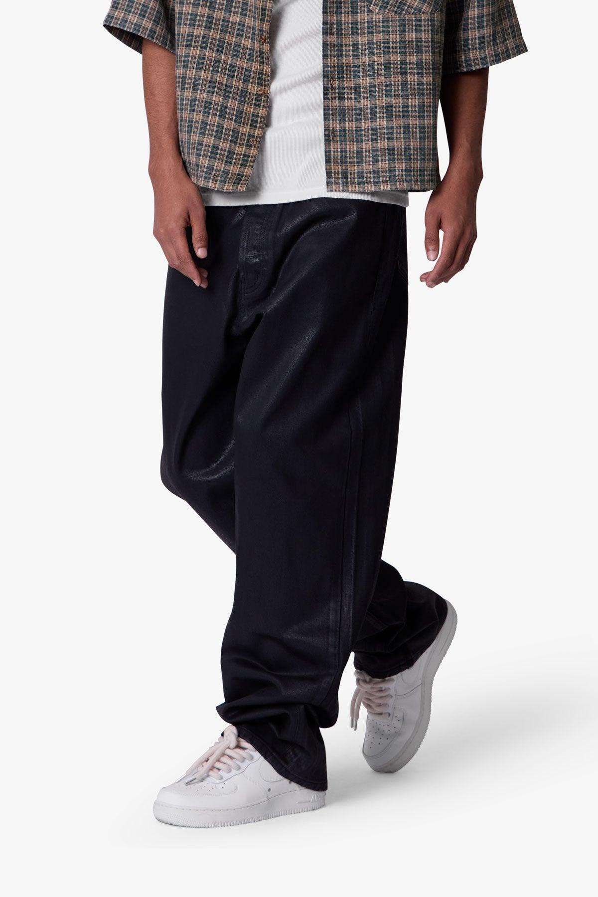 Waxed Ultra Baggy Denim - Black Product Image