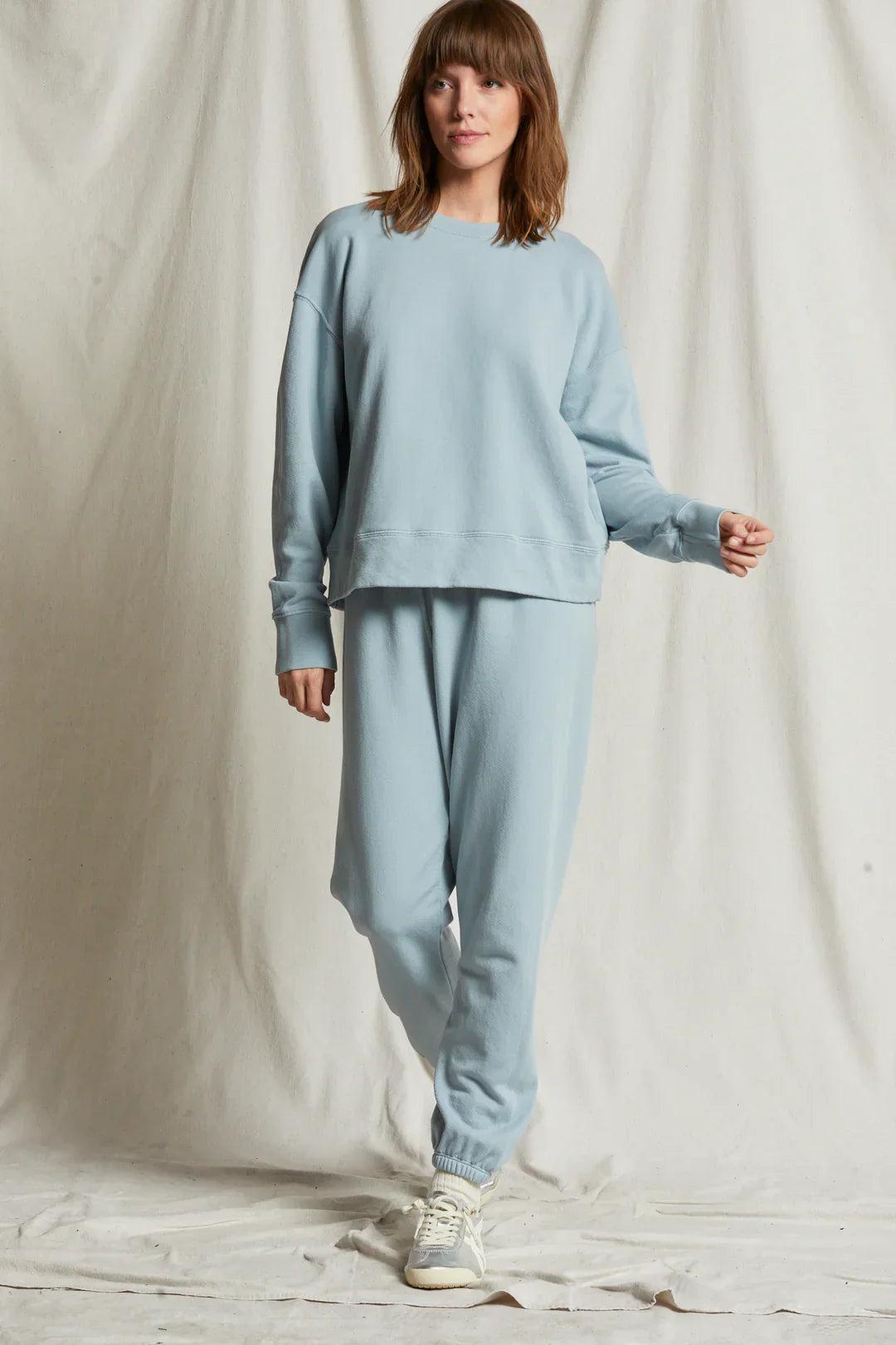 Perfectwhitetee Johnny Sweatpant in Mountain Blue Product Image