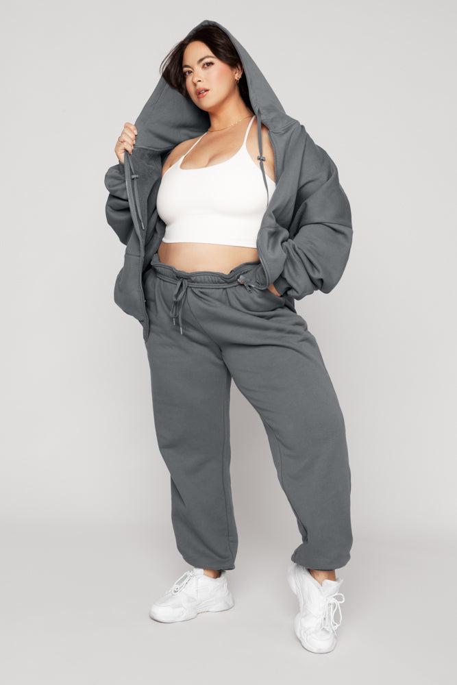 Zip Cloud Hoodie - Smoke Product Image