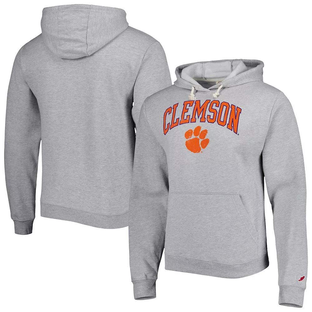 Men's League Collegiate Wear Gray Clemson Tigers Arch Essential Pullover Hoodie,  Product Image