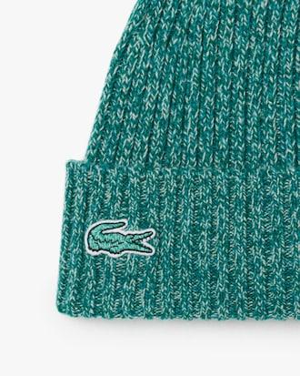 Rib Knit Carded Mercerized Wool Beanie Product Image