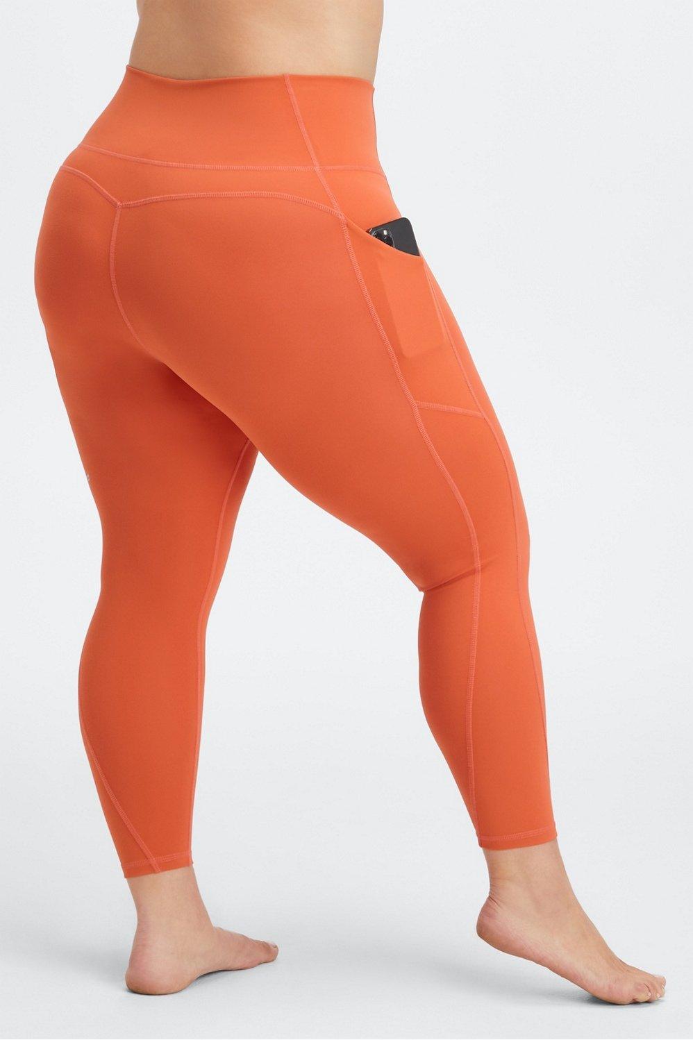 Fabletics Oasis High-Waisted 7/8 Legging Womens Burnt Ochre Size XXS Product Image