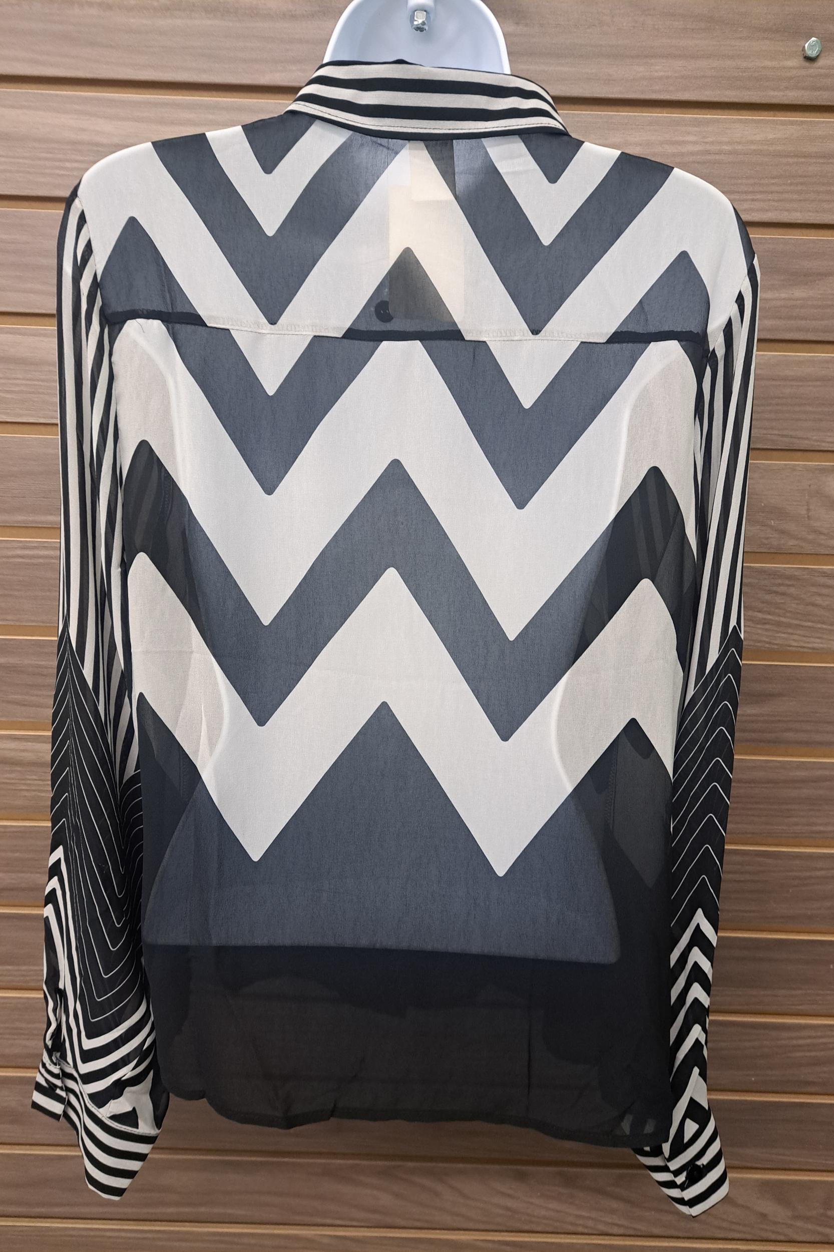 Geometric button down blouse Product Image