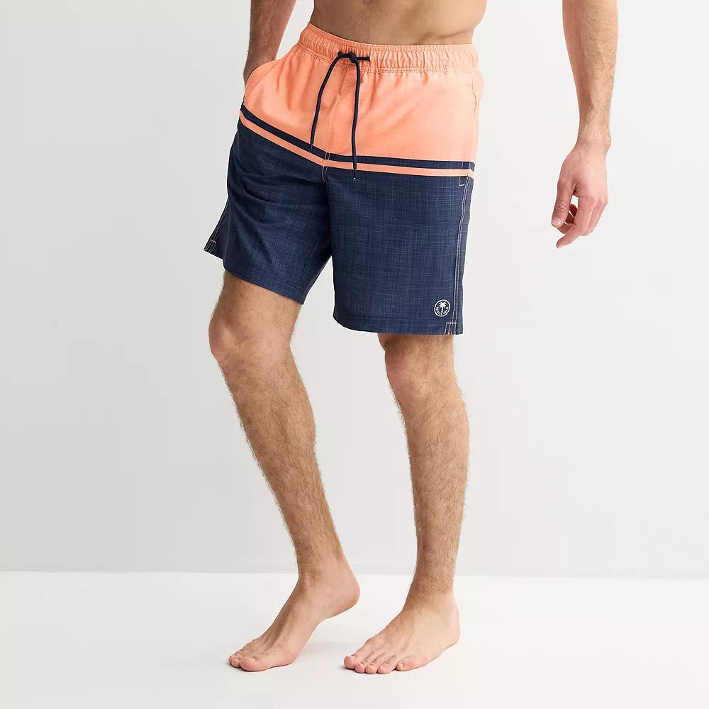 Men's Trinity Coast 9" Colorblock Swim Trunks, Size: Small 9 INCH, Pink Product Image