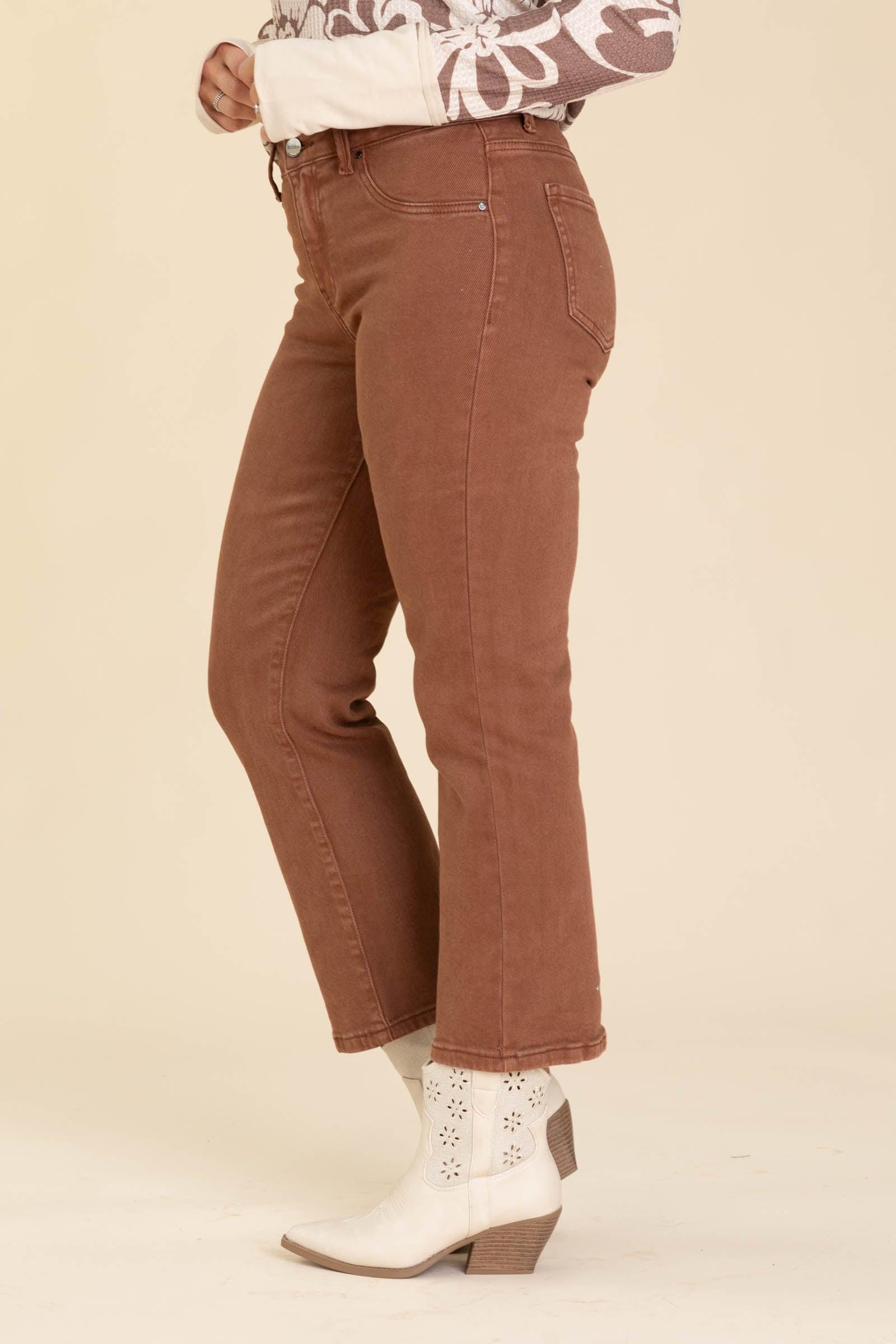 Risen Mid Rise Straight Crop Pants Product Image