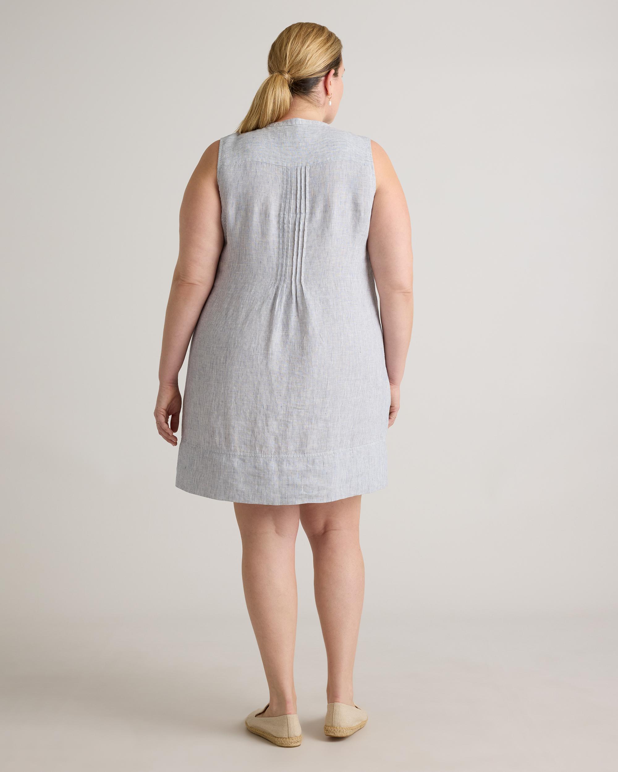 Quince | Women's 100% European Linen Sleeveless Swing Dress Product Image