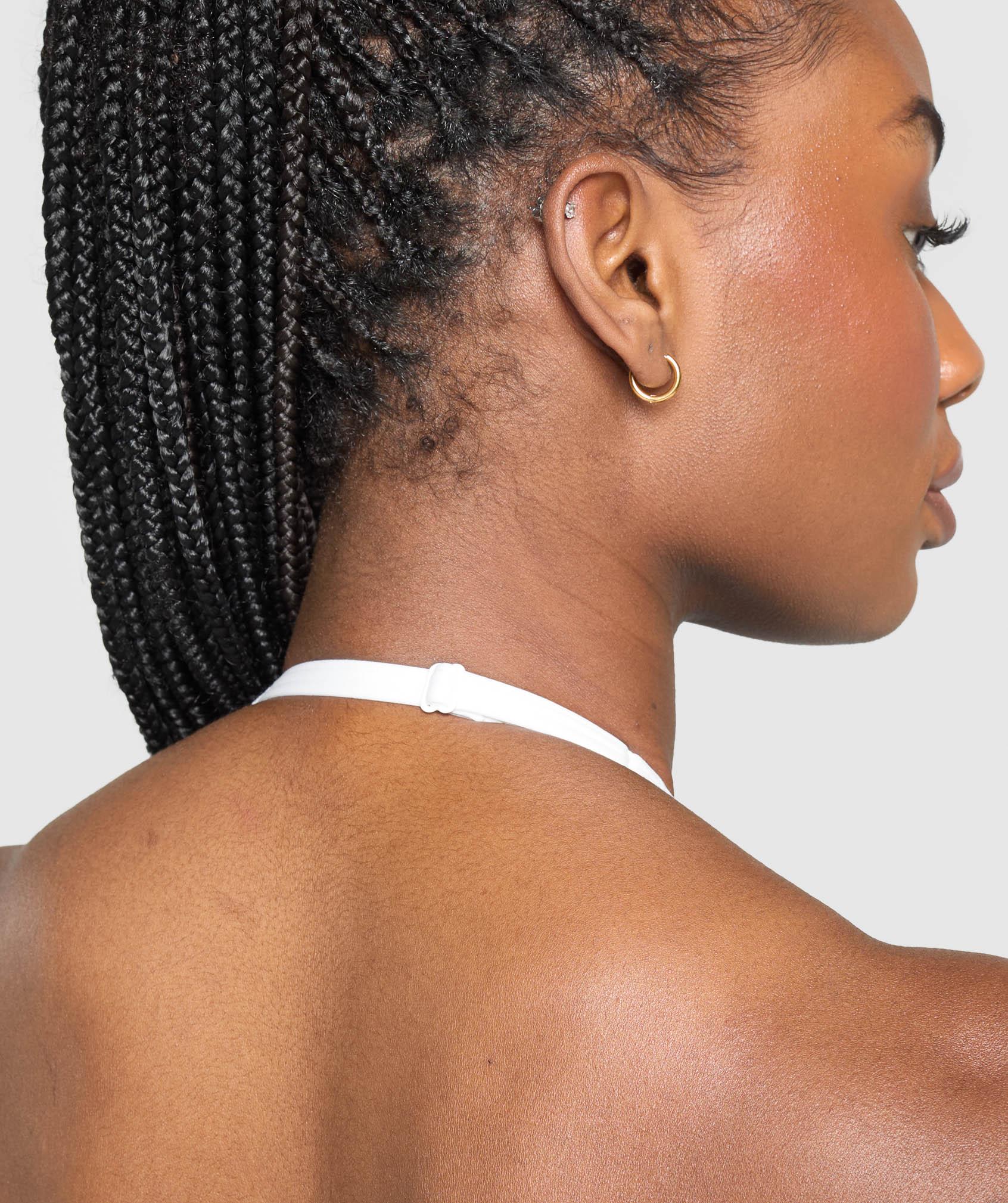 Gymshark Minimal Halterneck Sports Bra - White Female Product Image