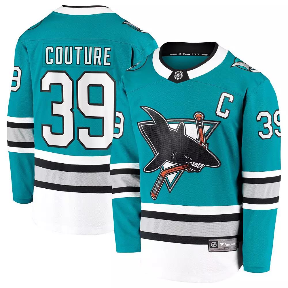 Men's Fanatics Branded Logan Couture Teal San Jose Sharks 30th Anniversary Premier Breakaway Player Jersey, Size: Medium, Sks Blue Product Image