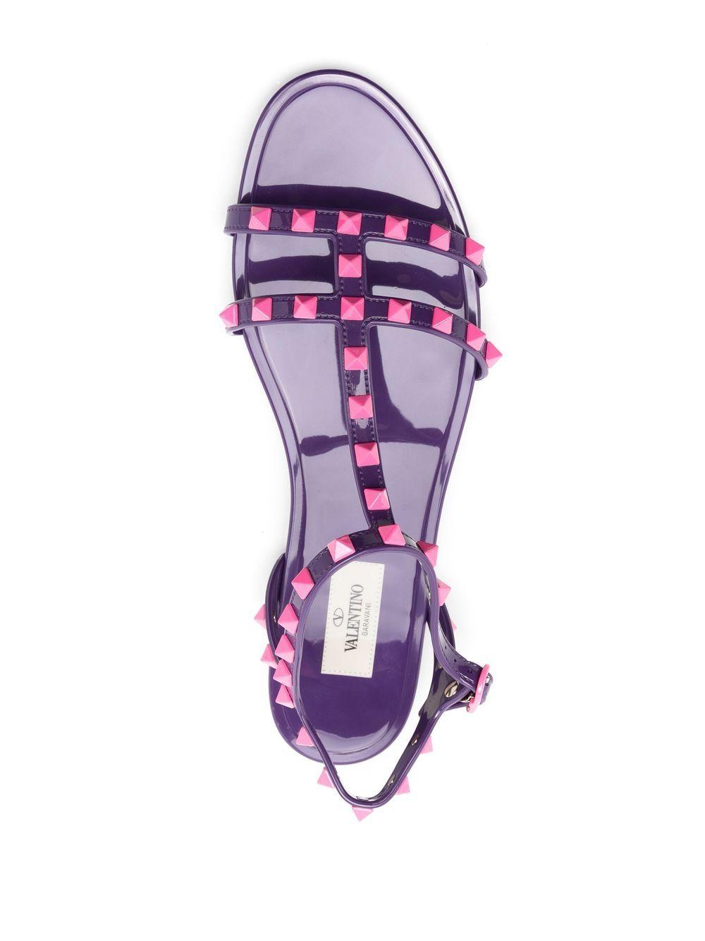 Rockstud-embellished flat sandals Product Image