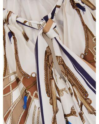 Ellie Placement Scarf Print Midi Dress Product Image