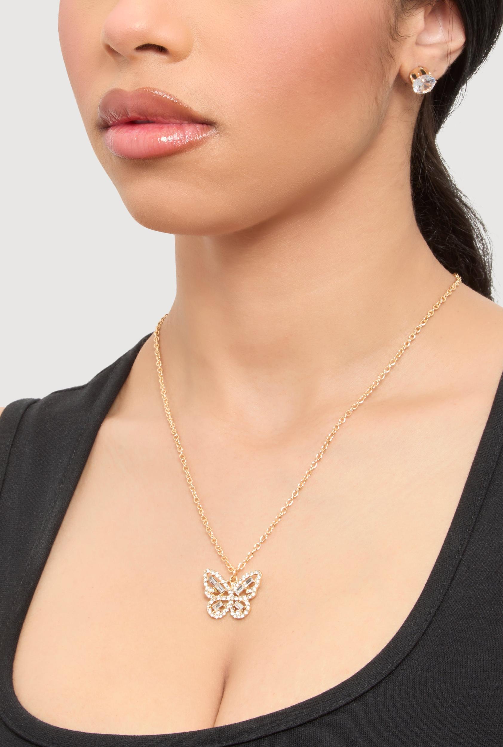 Heart Toggle Necklace and Bracelet with Hoop Earring Trio Unisex Product Image