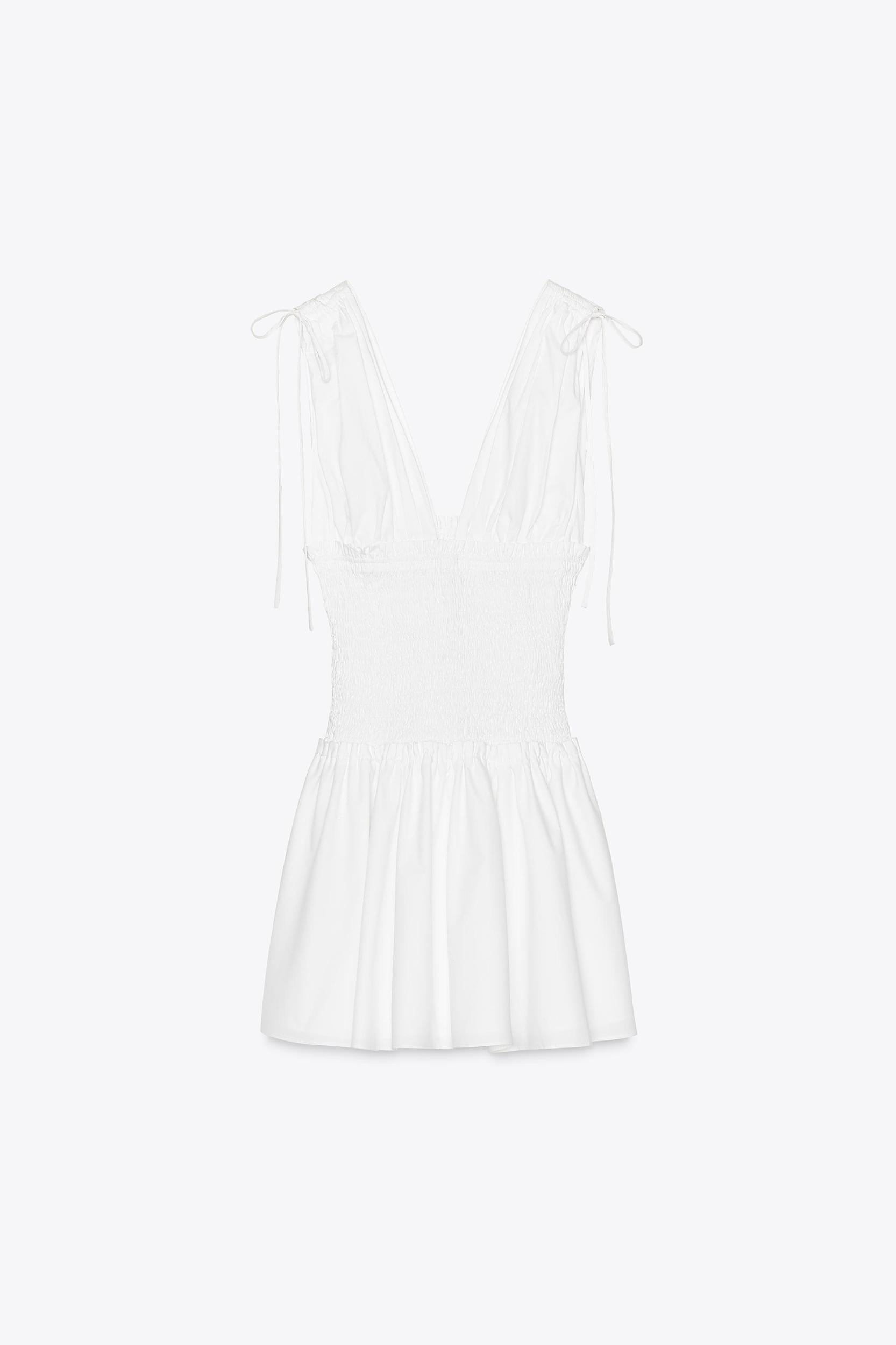 POPLIN DRESS WITH BOWS Product Image