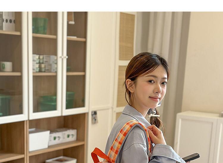 Plaid Nylon Laptop Backpack Product Image