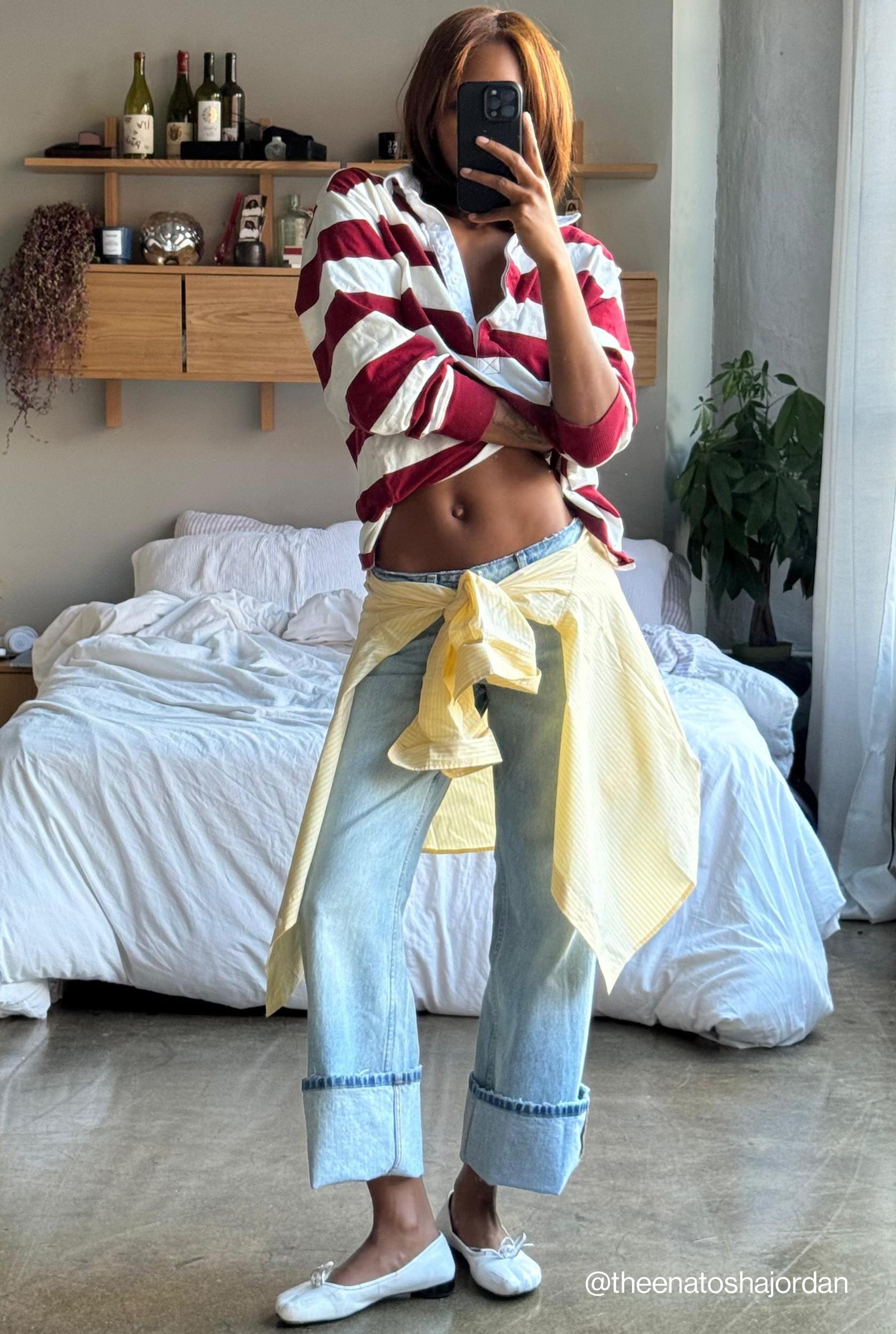 VINTAGE LOW LOOSE JEANS | INDIGO1223 Product Image